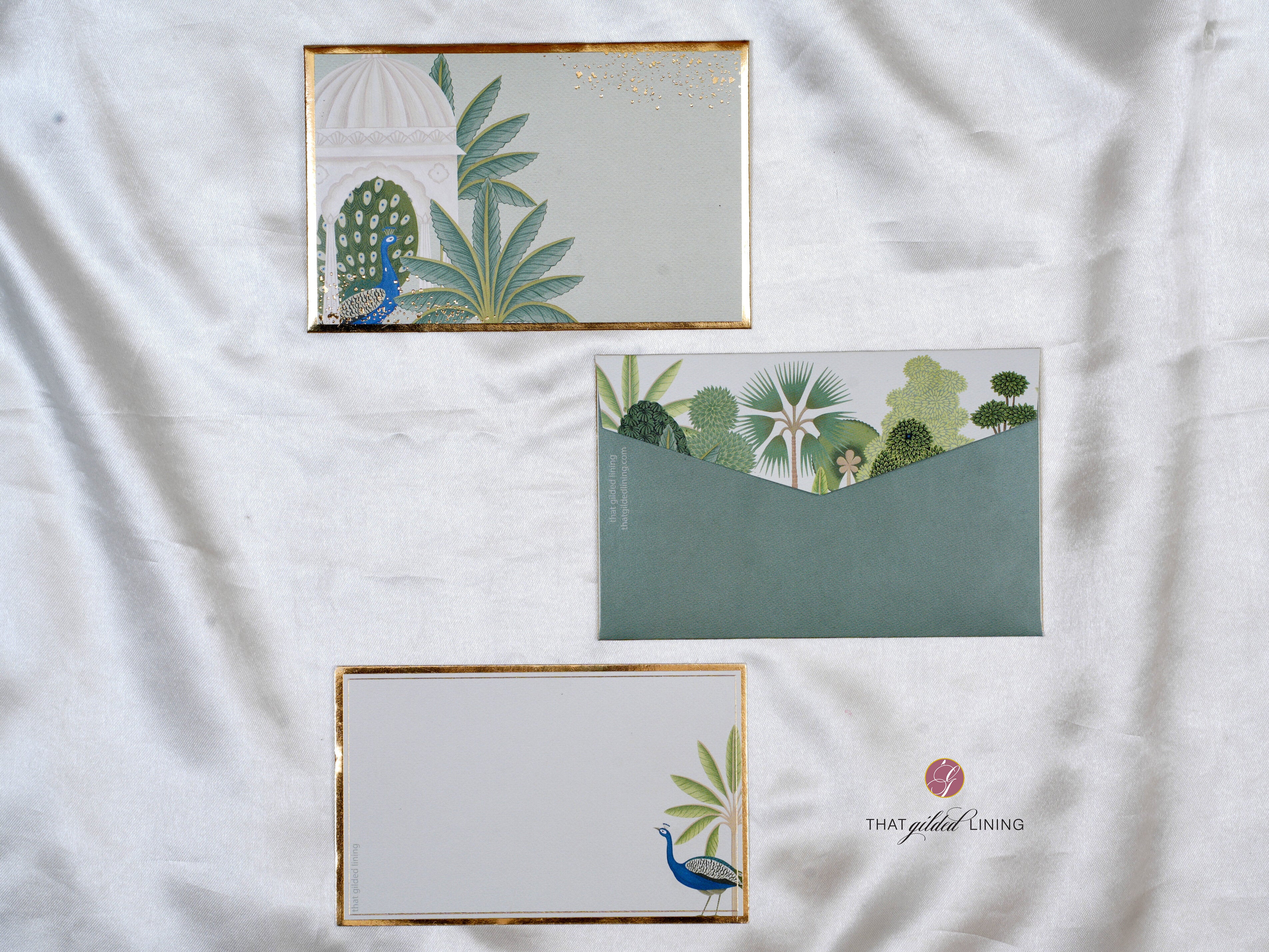 Notecards- Udaipur- Pack of 10 [NON-CUSTOMISED] - That Gilded Lining by Pretty Gilded