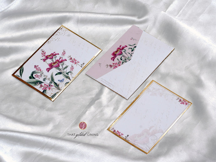 Notecards- Madrid- Pack of 10 [NON-CUSTOMISED] - That Gilded Lining by Pretty Gilded