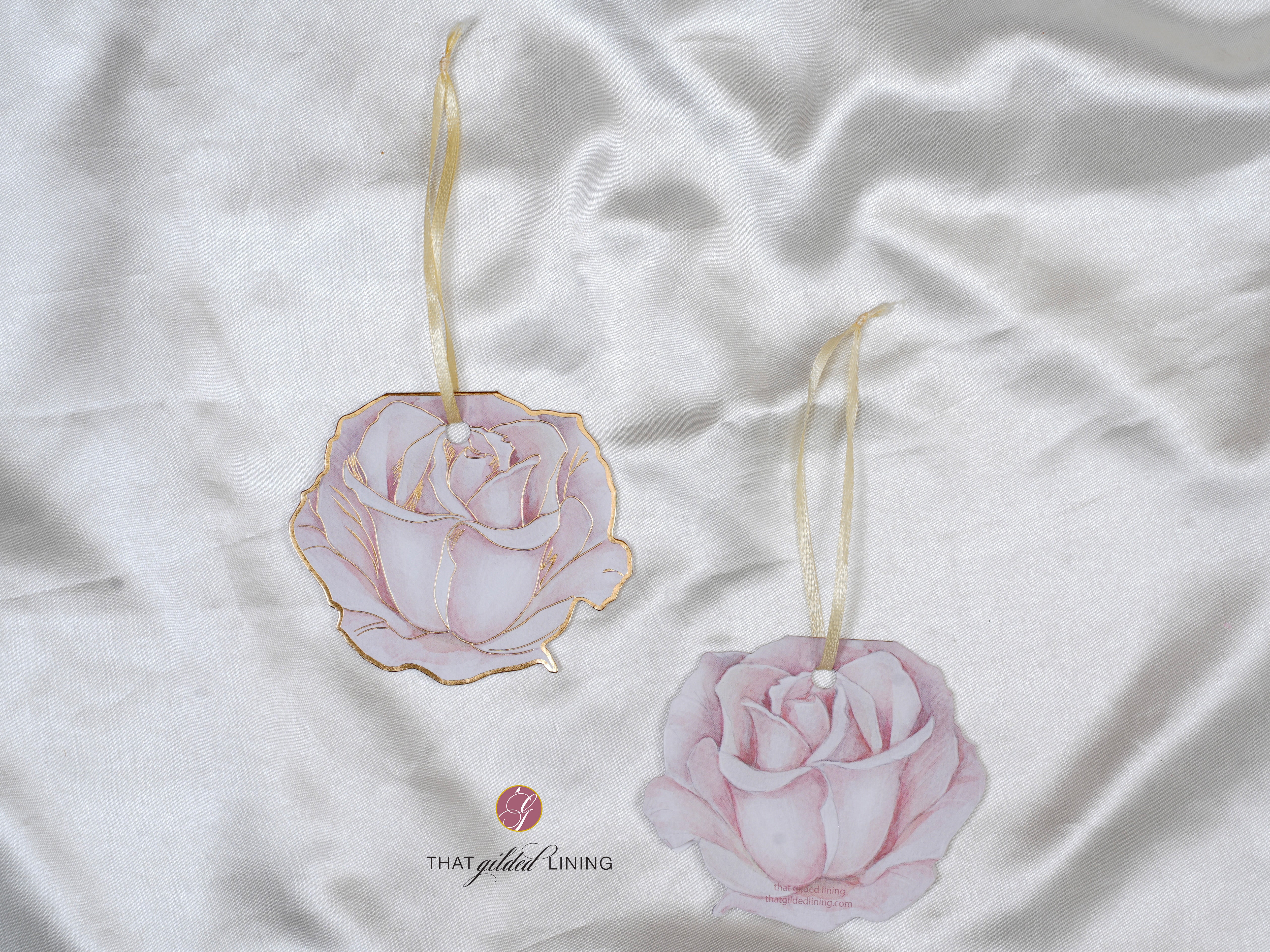 Folded Tags- Gilded Rose- Pack of 10 [NON-CUSTOMISED] - That Gilded Lining by Pretty Gilded