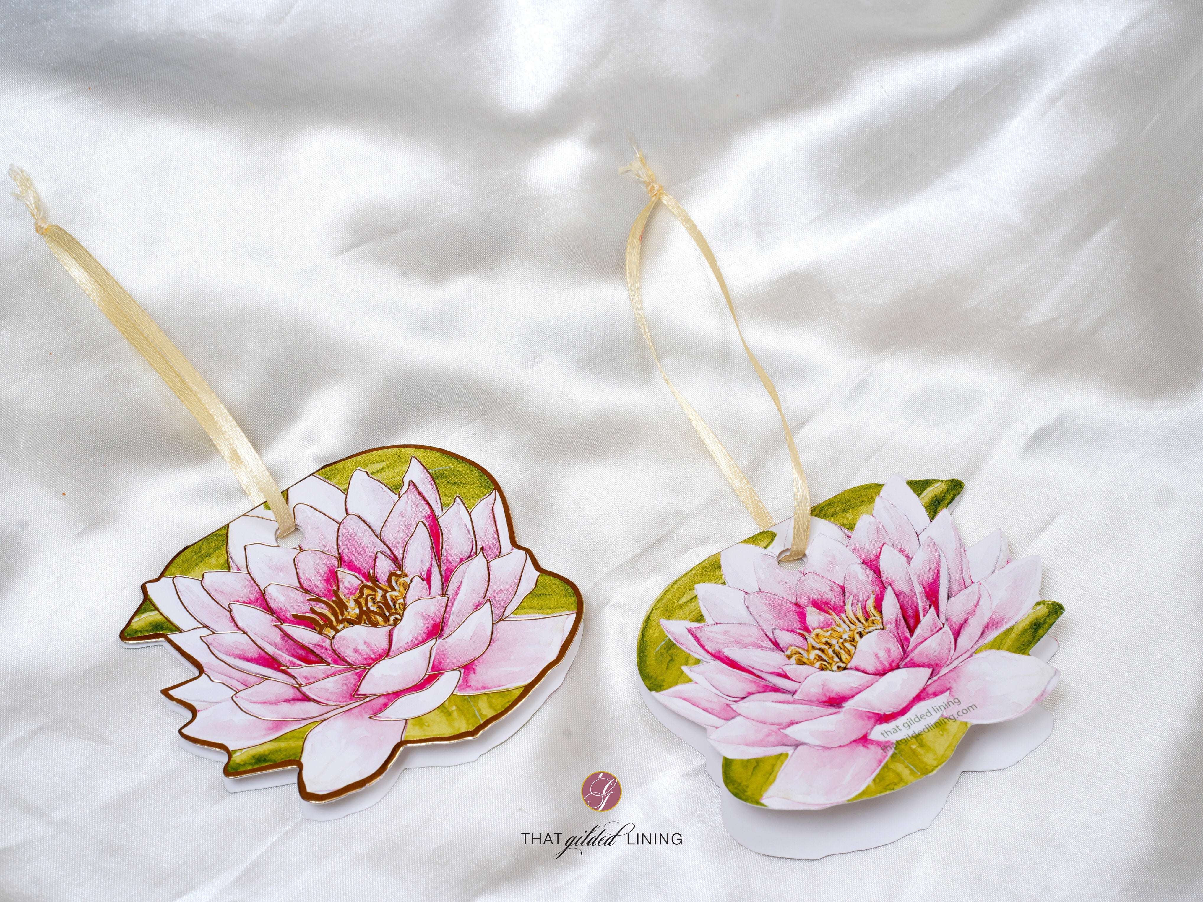 Folded Tags- Gilded Lotus- Pack of 10 [NON-CUSTOMISED] - That Gilded Lining by Pretty Gilded