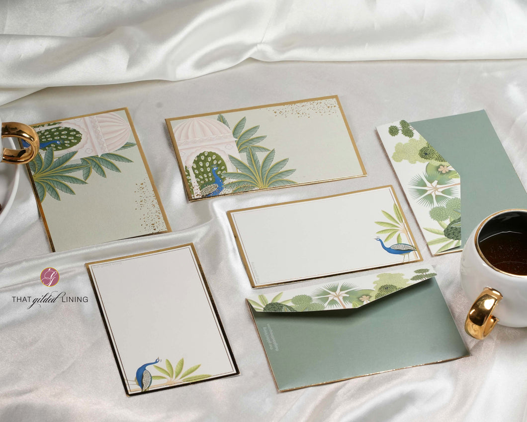Notecards- Udaipur- Pack of 10 [NON-CUSTOMISED] - That Gilded Lining by Pretty Gilded