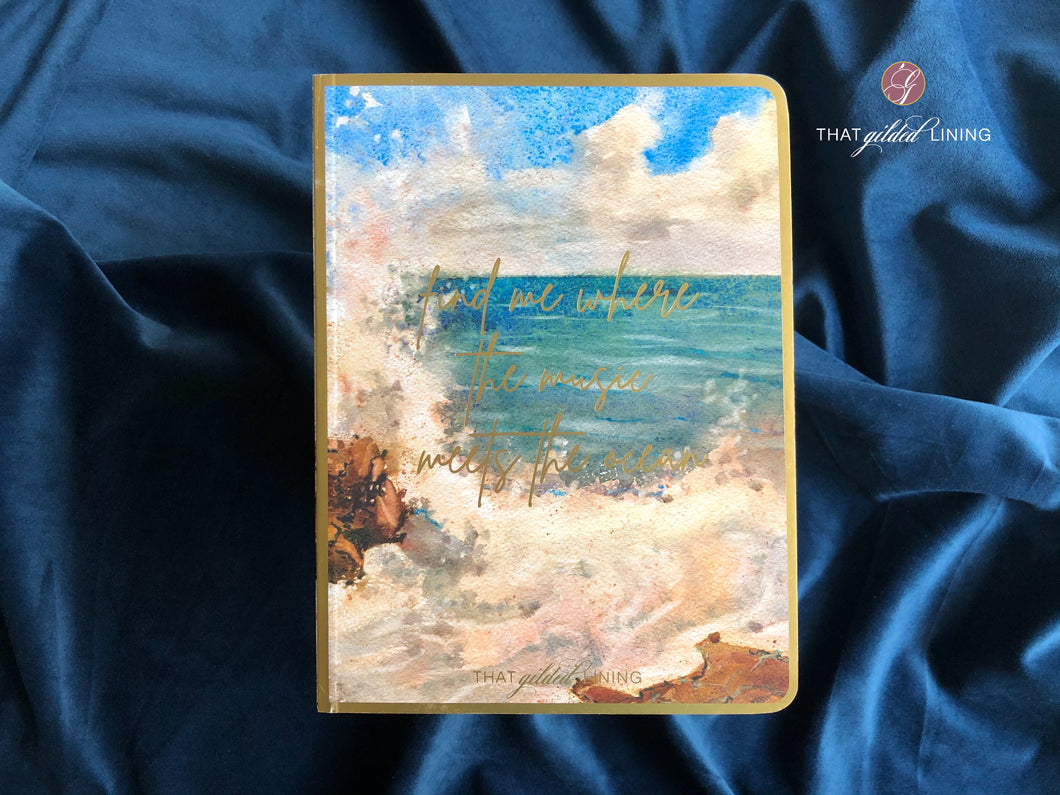 Notebook- Ocean Song - That Gilded Lining by Pretty Gilded