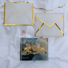 Folded Notecards- Midnight Glamour- Pack of 10 and 20 - That Gilded Lining by Pretty Gilded