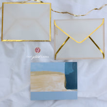Folded Notecards- Art- Pack of 10 and 20 - That Gilded Lining by Pretty Gilded