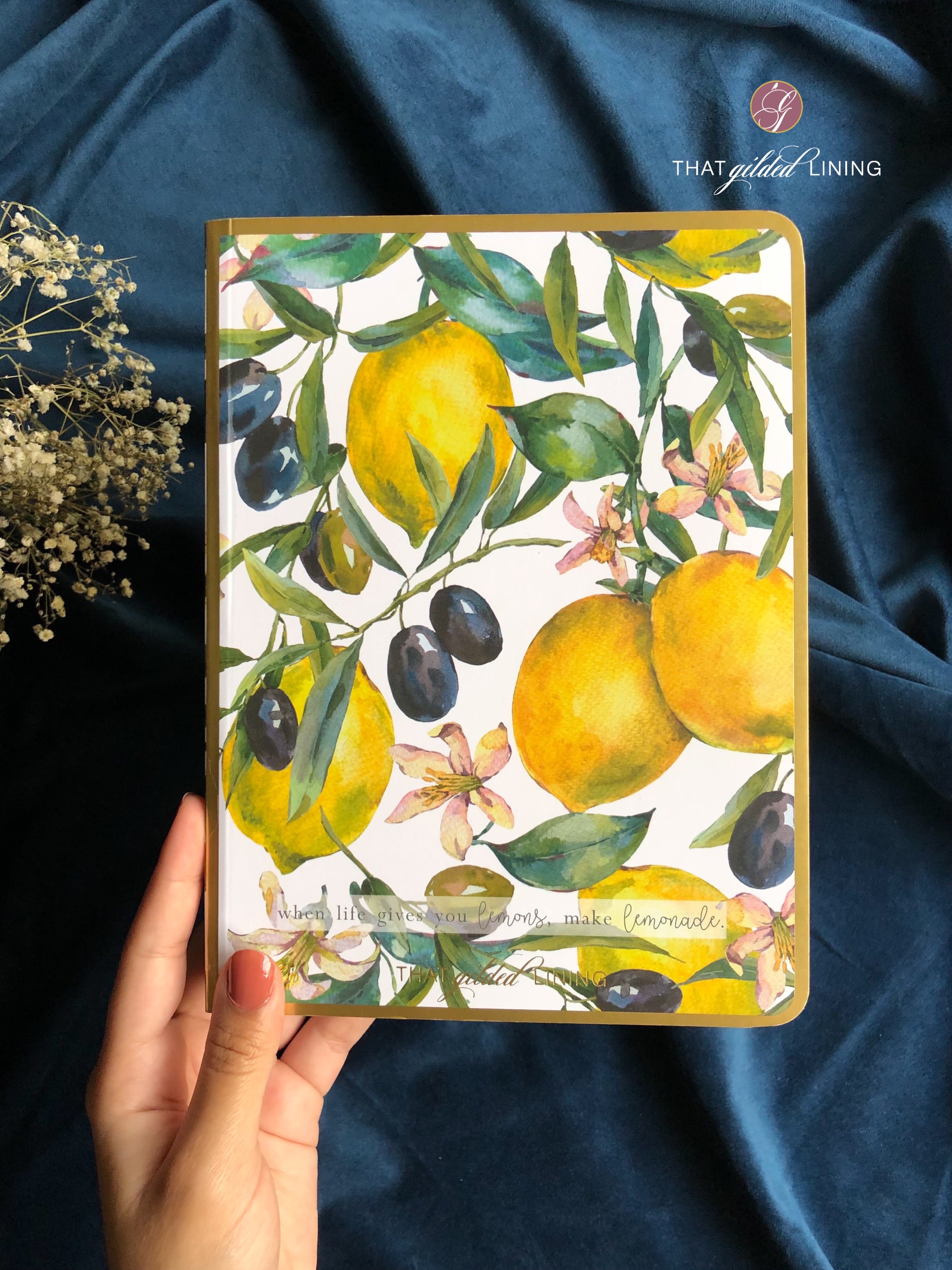 Notebook- Lemonade - That Gilded Lining by Pretty Gilded